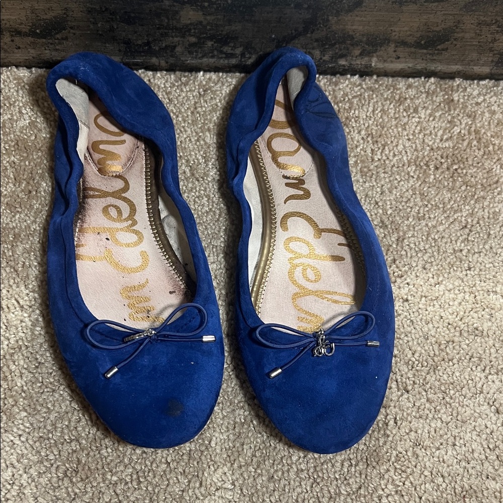 Sam Edelman Royal Blue Suede Flats